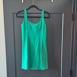 Abercrombie & Fitch Green Workout Dress with Shorts & Bra Padding